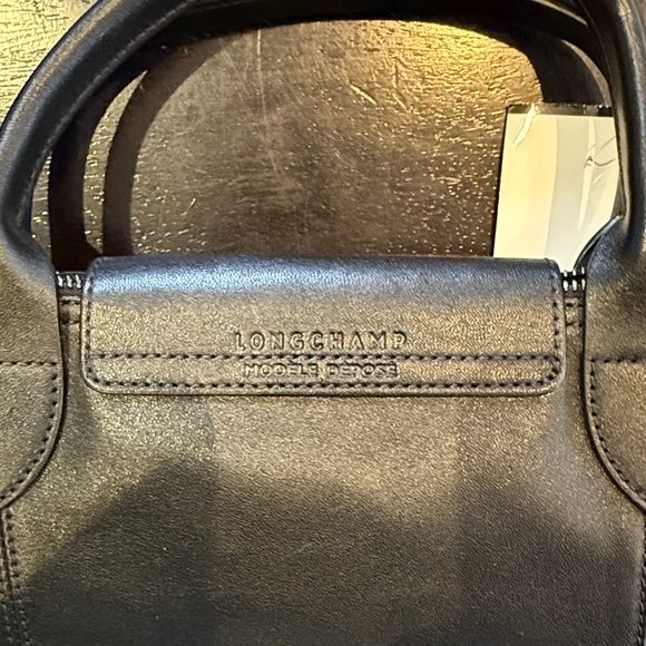 LONGCHAMP Le Pliage Cuir Leather Top Handle Tote - Picture 9 of 9